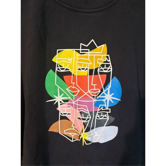 Lululemon Sweatshirt Womens Black Pullover Perfectly Oversized Pride Graphic Lar - Picture 2 of 4